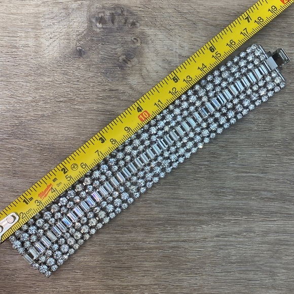 Vintage Hobe Rhinestone Cocktail Bracelet - Picture 9 of 10